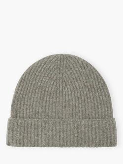 Brora Cashmere Rib Hat, Mushroom