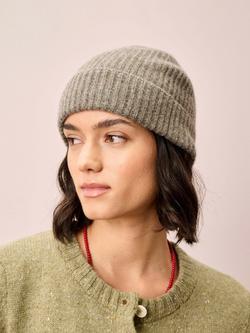 Brora Cashmere Rib Hat - view 2, Mushroom
