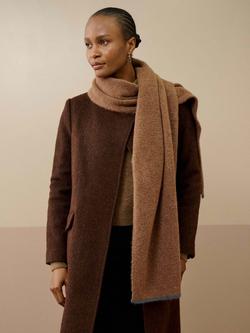 Brora Alpaca Blend Scarf, Toffee - view 2, Toffee