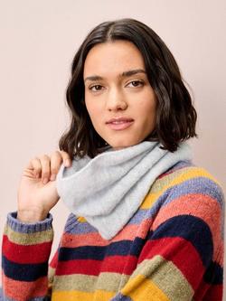 Brora Cashmere Cable Snood, Pearl - view 2, Pearl