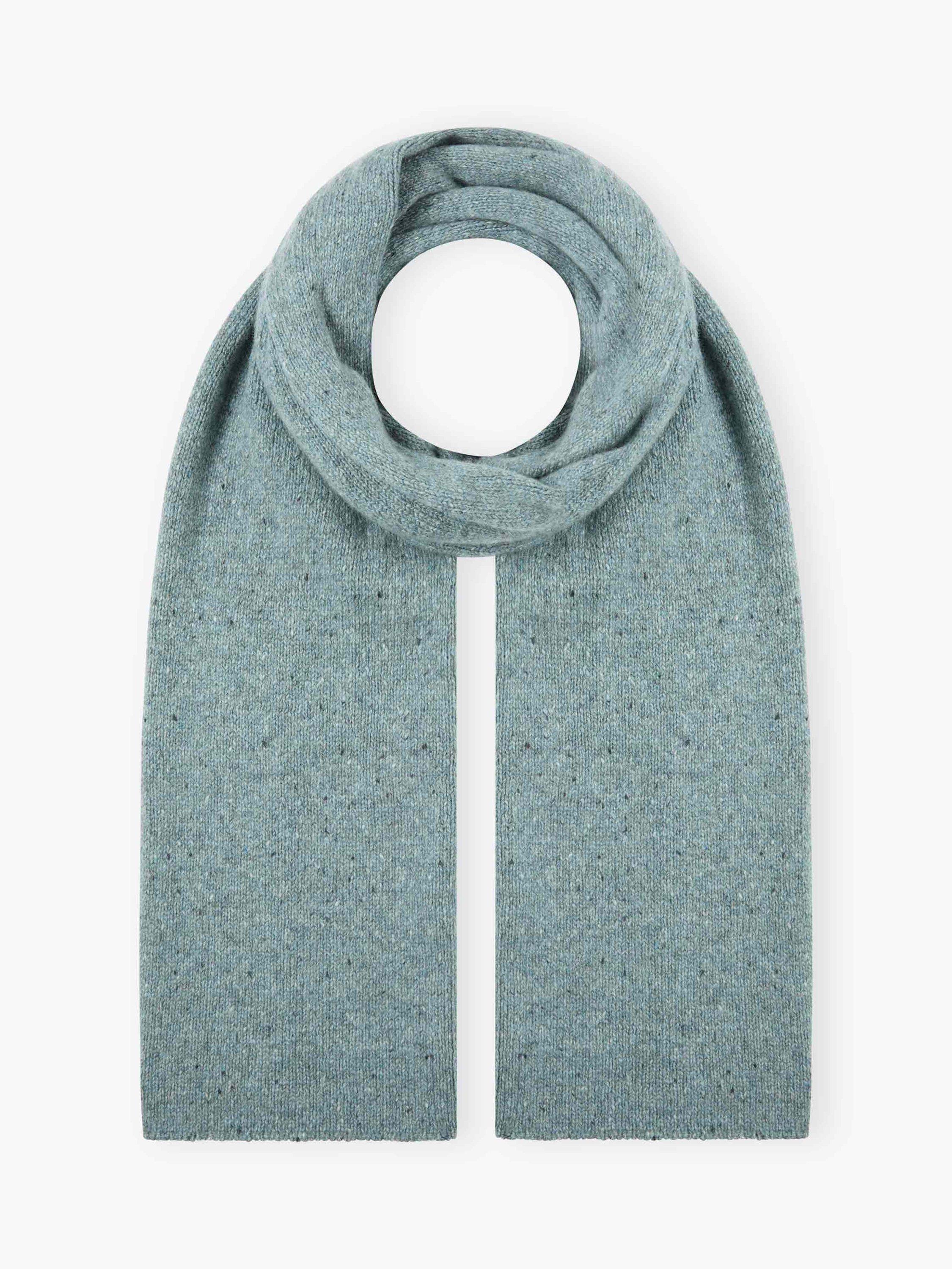 Product image 1 of 2, which shows Brora Cashmere Donegal Scarf, Mercury, One Size