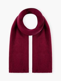 Brora Cashmere Knitted Scarf, Mulberry