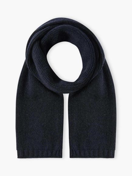 Brora Cashmere Knitted Scarf, Steel