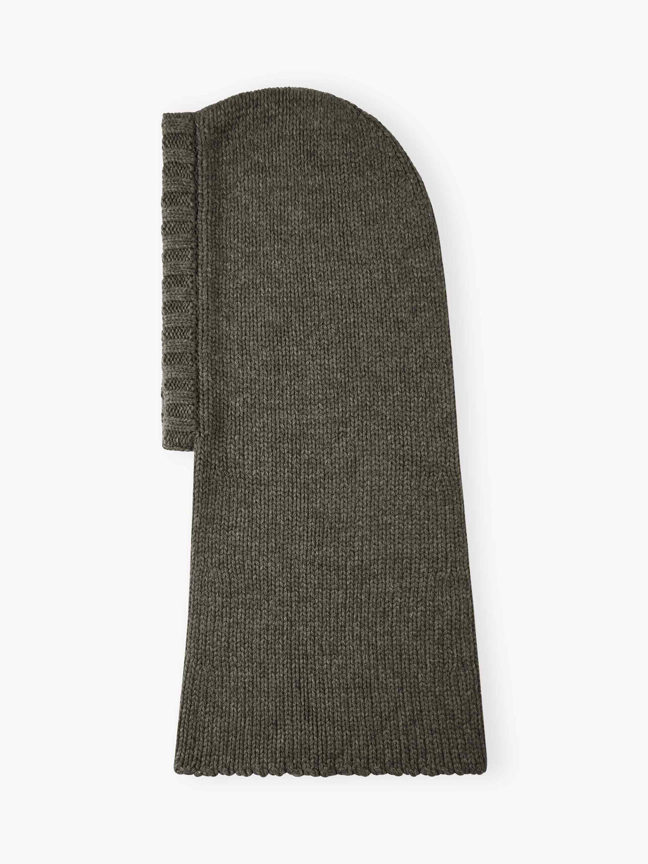 Product image 1 of 2, which shows Brora Cashmere Hooded Snood, Mushroom, One Size