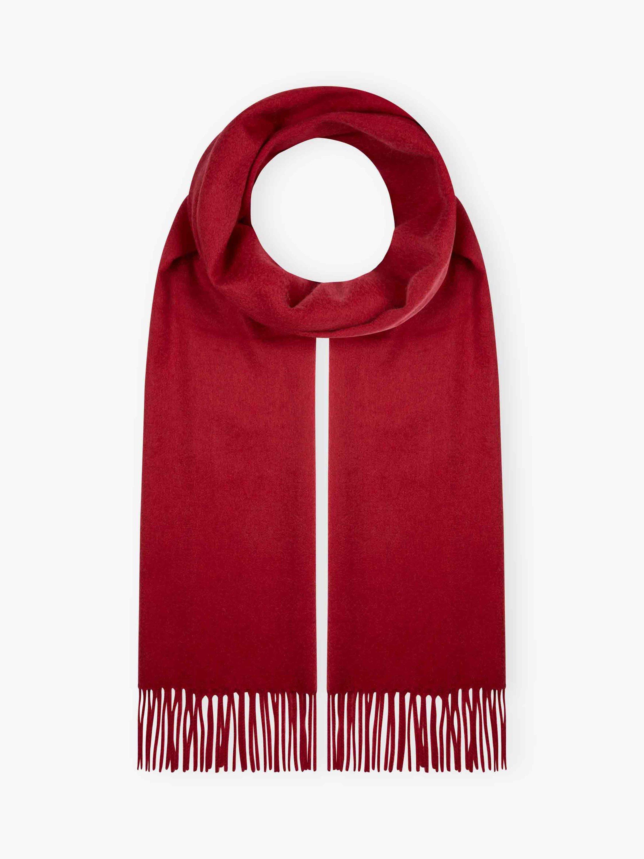 Product image 1 of 2, which shows Brora Cashmere Scarf, Garnet, One Size