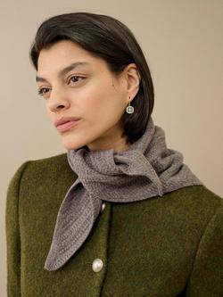 Brora Supersoft Lambswool Necktie Scarf - view 2, Otter