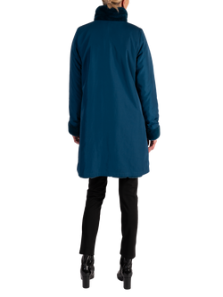 chesca Reverseible Faux Fur Coat - view 2, Teal