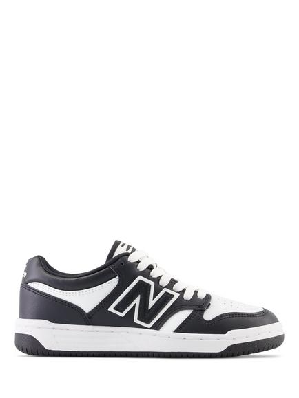 New Balance Kids' 480 Lace Trainers, Black/White, Black/White