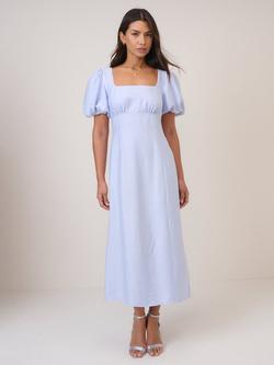 Nobody's Child Pax Square Neck Midaxi Dress, Blue, Blue