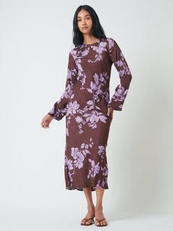 Nobody's Child Shiloh Floral Midaxi Dress containing LENZING™ ECOVERO™ Viscose, Brown - view 2, Brown