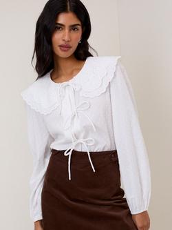 Nobody's Child Jolie Cotton Blouse, White, White
