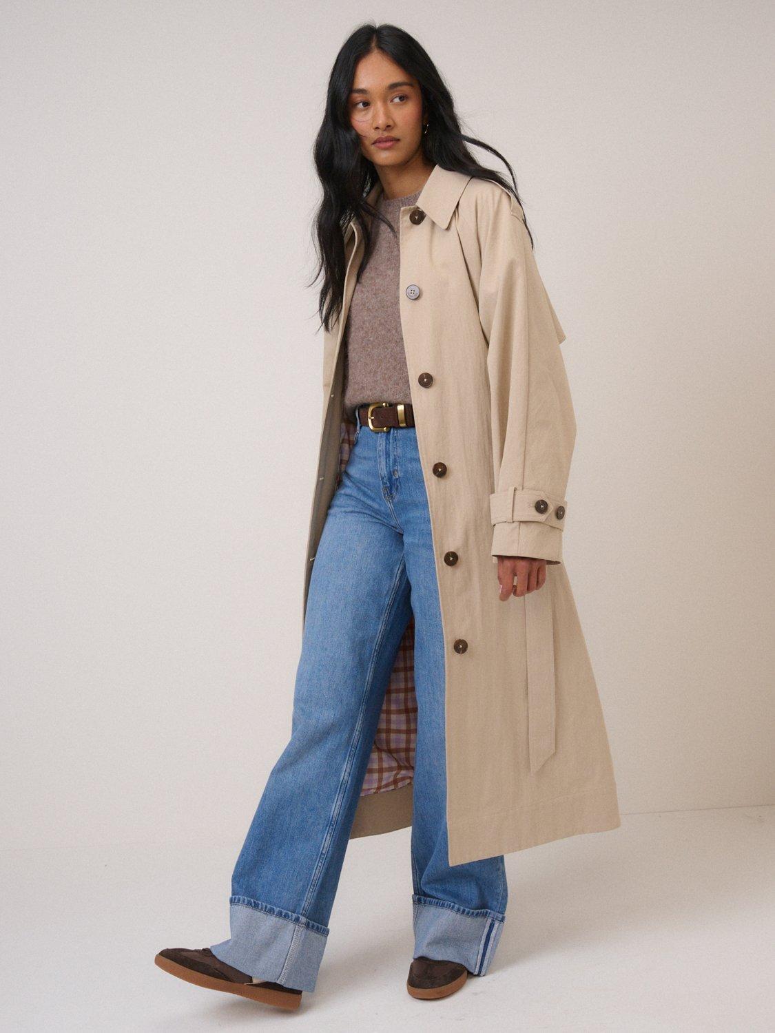 Product image 1 of 5, which shows Nobody's Child Fluid Trench Coat, Beige, XS