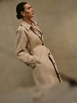 Nobody's Child Fluid Trench Coat, Beige