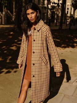 Nobody's Child Cotton Gingham Car Coat, Multi, Multi