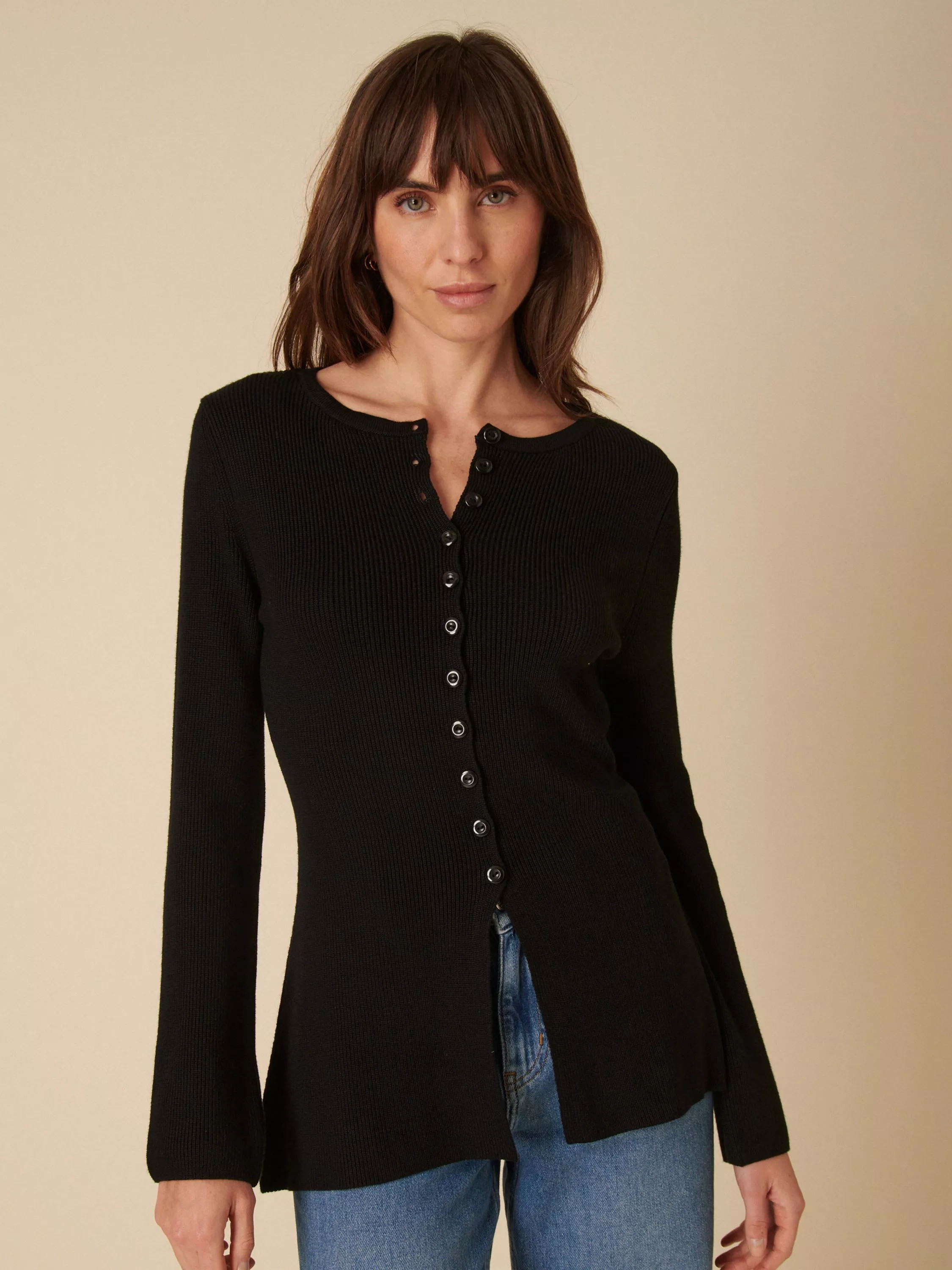 Nobody's Child Waisted Longline Cardigan containing LENZING