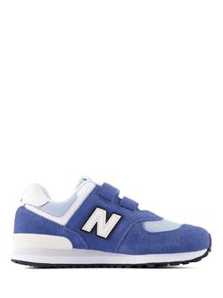 New Balance Kids' 574 Riptape Trainers, Blue, Blue