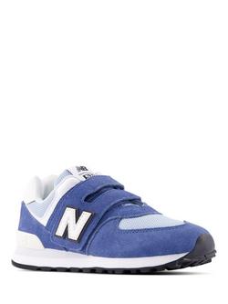 New Balance Kids' 574 Riptape Trainers, Blue - view 2, Blue
