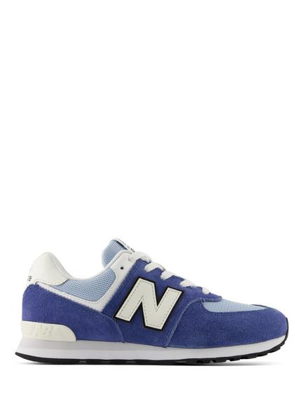 New Balance Kids' 574 Lace Up Trainers, Blue, Blue