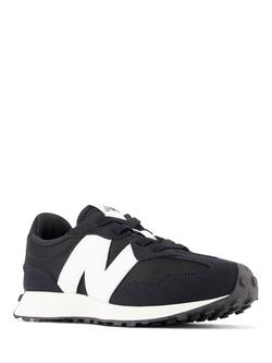 New Balance Kids' 327 Trainers, Black/White - view 2, Black/White