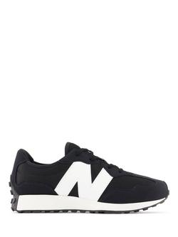 New Balance Kids' 327 Trainers, Black/White, Black/White