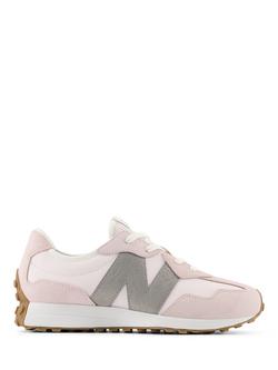 New Balance Kids' 327 Trainers, Pink/Silver, Pink/Silver