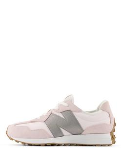 New Balance Kids' 327 Trainers, Pink/Silver - view 2, Pink/Silver