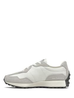 New Balance Kids' 327 Lace Trainers, Grey/Multi - view 2, Grey/Multi