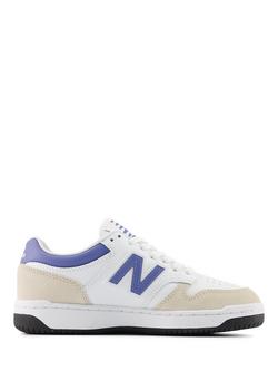 New Balance Kids' 480 Lace Trainers, White/Blue, White/Blue