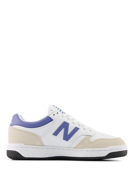 New Balance Kids' 480 Lace Trainers, White/Blue, White/Blue