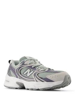 New Balance Kids' 530 Lace Trainers, Grey/Multi - view 2, Grey/Multi