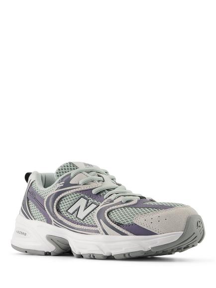 New Balance Kids' 530 Lace Trainers, Grey/Multi - view 2, Grey/Multi