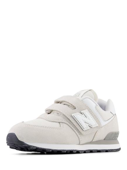 New Balance Kids' 574 Trainers, Off White/Multi - view 2, Off White/Multi