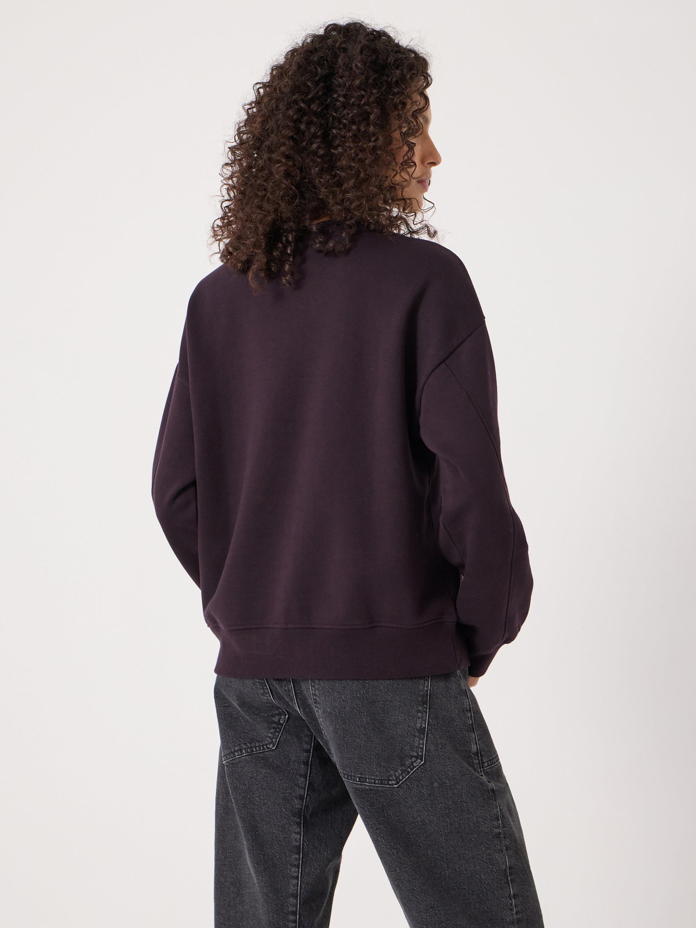 Product image 5 of 5, which shows HUSH Will Travel For Disco Sweatshirt, Plum Purple, L-XL