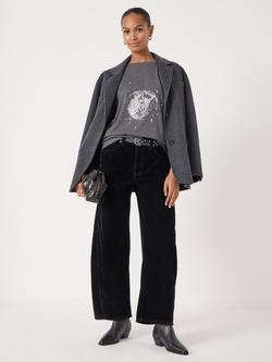 HUSH Disco Graphic T-Shirt, Washed Charcoal - view 2, Washed Charcoal