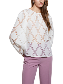 SISLEY Diamond Lace Top, Cream, Cream