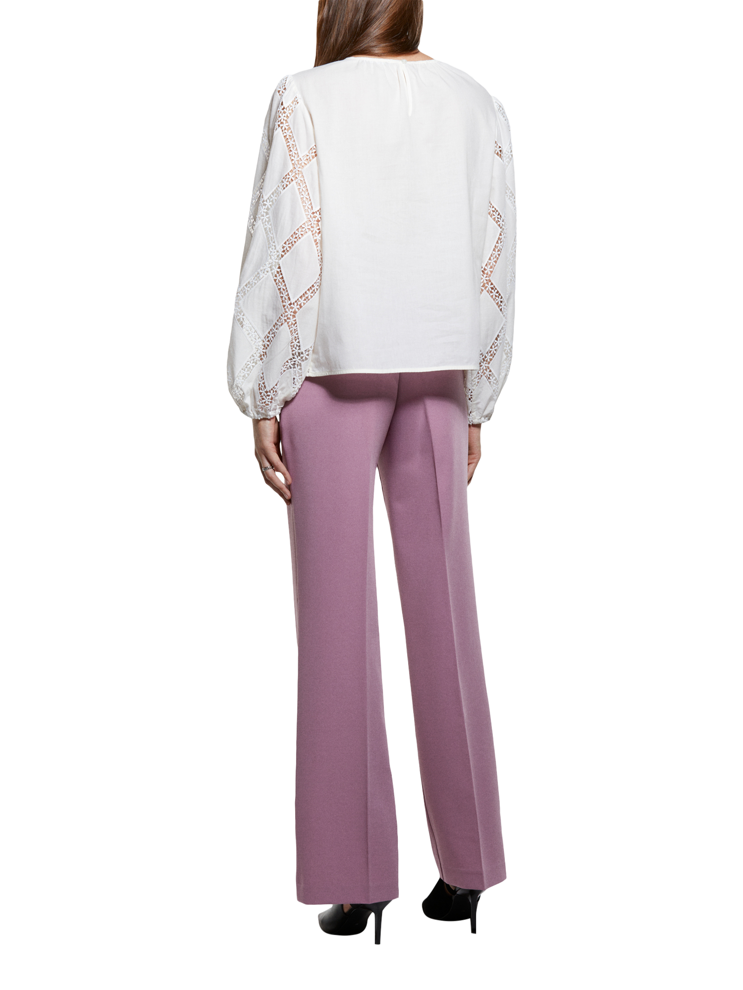 Product image 2 of 3, which shows SISLEY Diamond Lace Top, Cream, L