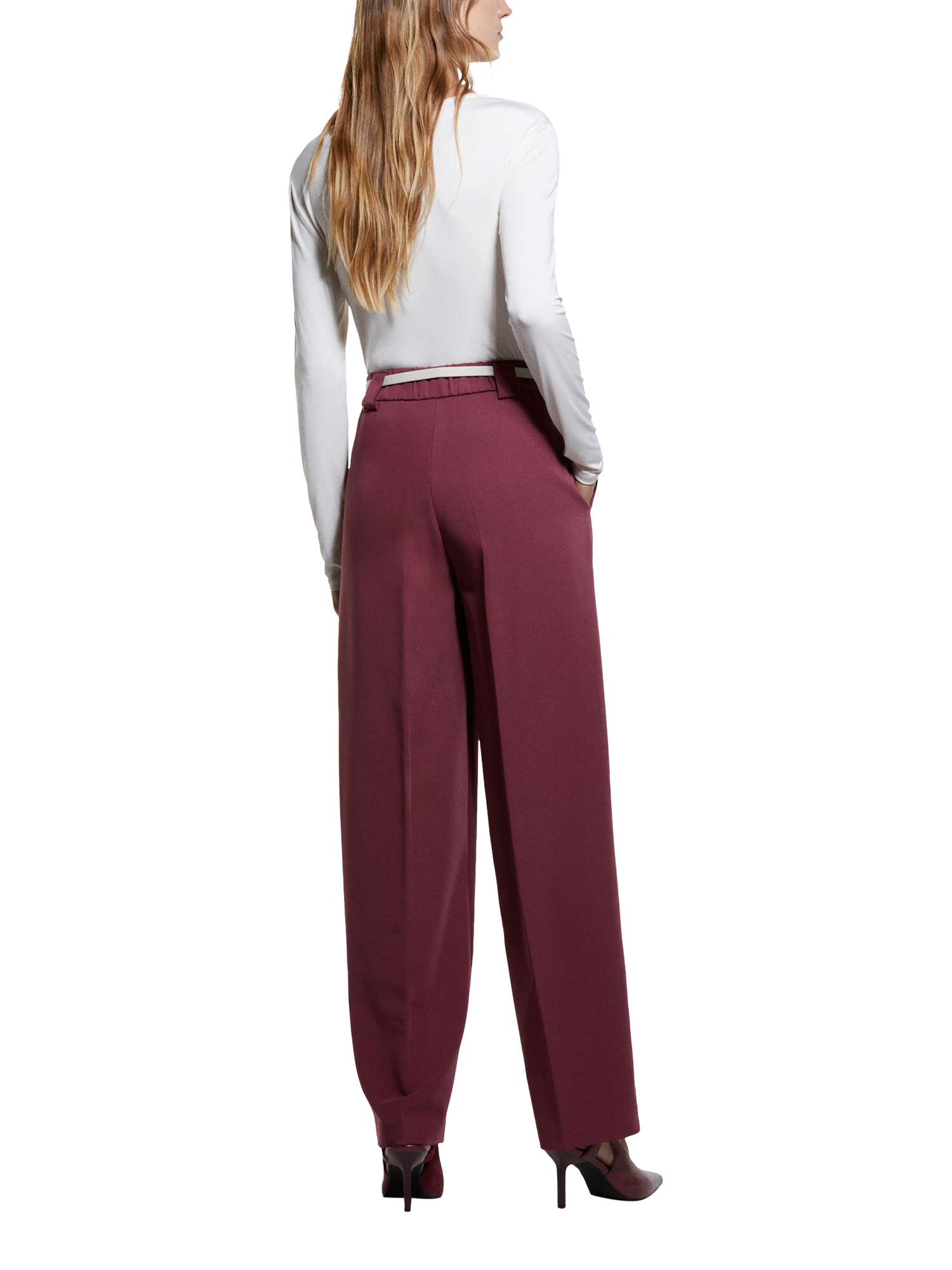 Product image 2 of 4, which shows SISLEY Keyhole Long Sleeve Top, Cream, L