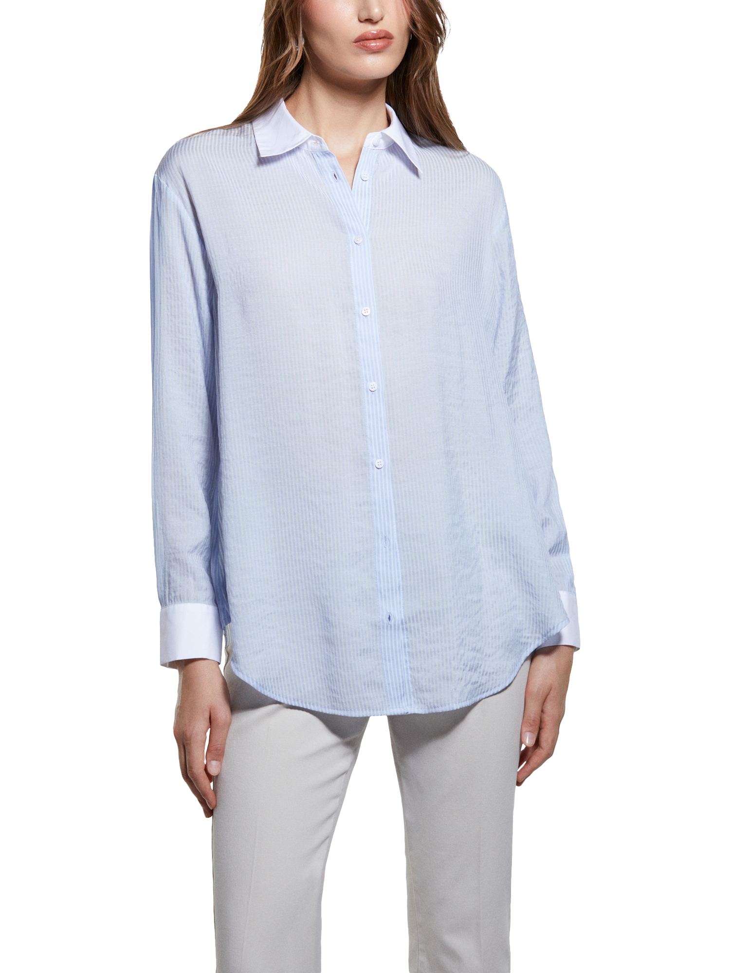 Product image 1 of 3, which shows SISLEY Stripe Comfort Fit Shirt, Blue, S