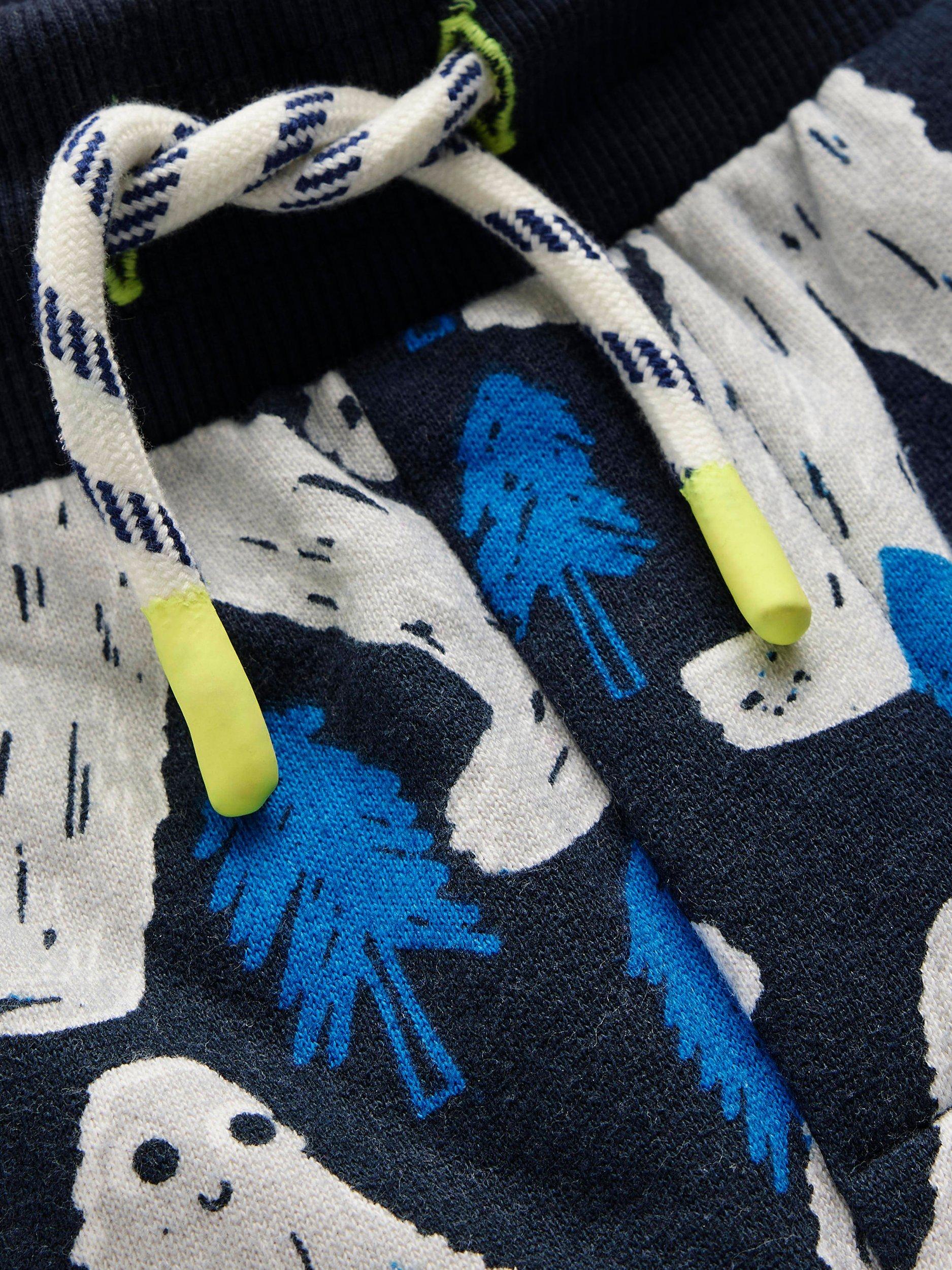 Product image 3 of 3, which shows Mini Boden Kids' Printed Joggers, Yetti, 2-3 years