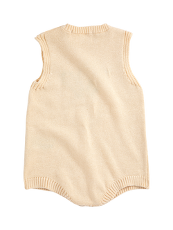 Bobo Choses Baby Cotton Knit Sugar Beet Romper, White - view 2, White