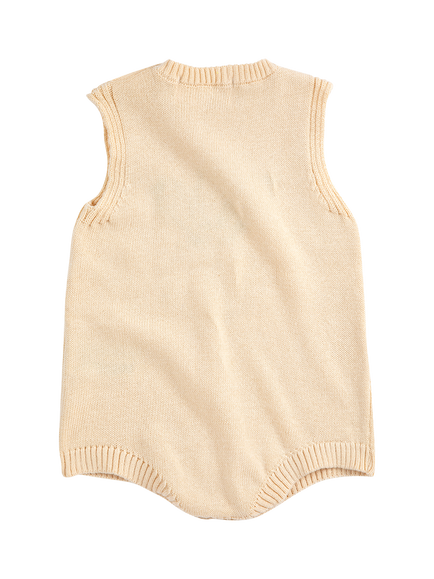 Bobo Choses Baby Cotton Knit Sugar Beet Romper, White - view 2, White