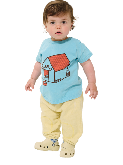Bobo Choses Baby Pickles Is At Home Cotton T-Shirt, Prussian Blue, Prussian Blue