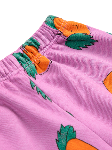 Bobo Choses Baby Cotton Rich Tangerine Print Joggers, Fuchsia - view 2, Fuchsia