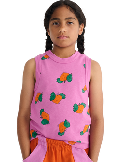 Bobo Choses Kids' Sleeveless Tangerine Print Vest Top, Purple - view 2, Purple