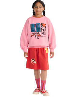 Bobo Choses Kids' Relaxed Dog Friendship Sweatshirt, Pink, Pink