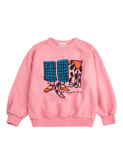 Bobo Choses Kids' Relaxed Dog Friendship Sweatshirt, Pink - view 2, Pink