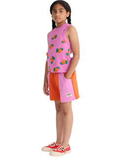 Bobo Choses Kids' Colour Block Woven Shorts, Orange - view 2, Orange