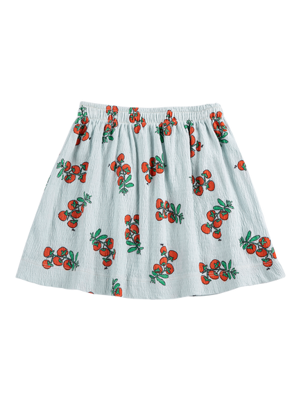 Bobo Choses Kids' Juicy Tomatoes Textured Skirt, Light Blue - view 2, Light Blue