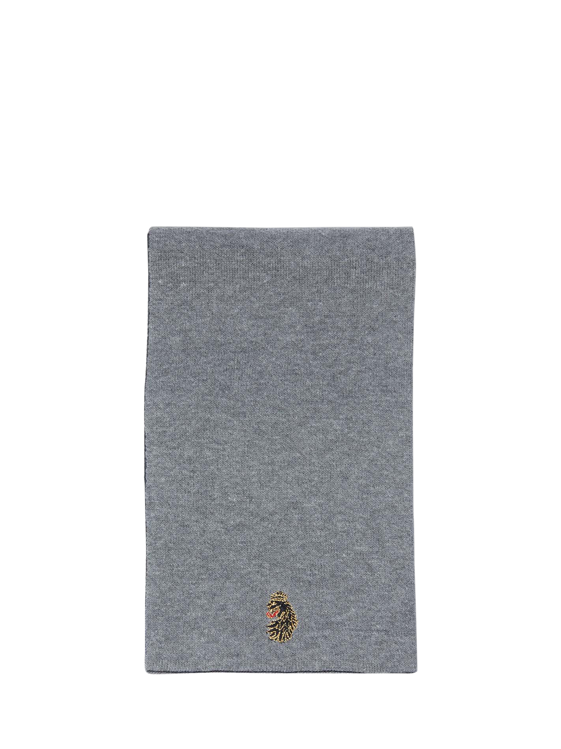 Product image 4 of 4, which shows LUKE 1977 Gerard Cotton Colour Block Scarf, Black Marle/Grey, One Size