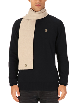 LUKE 1977 Gerard Cotton Colour Block Scarf - view 2, Marle Stone